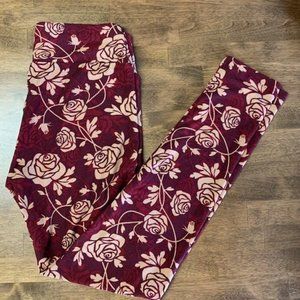 LuLaRoe OS "Disney Roses" Leggings